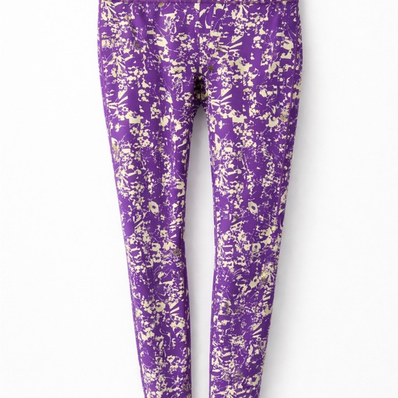 Fabletics Pants - Fabletics Motion365 Purple Floral High Rise Leggings